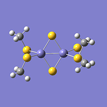 FeS(SCH3)2 anion dimer (ferredoxin model)